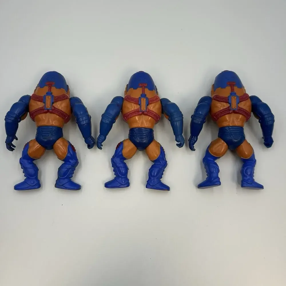 Vintage 1982 Man E Faces Action Figures MOTU He-Man Masters of the Universe x3